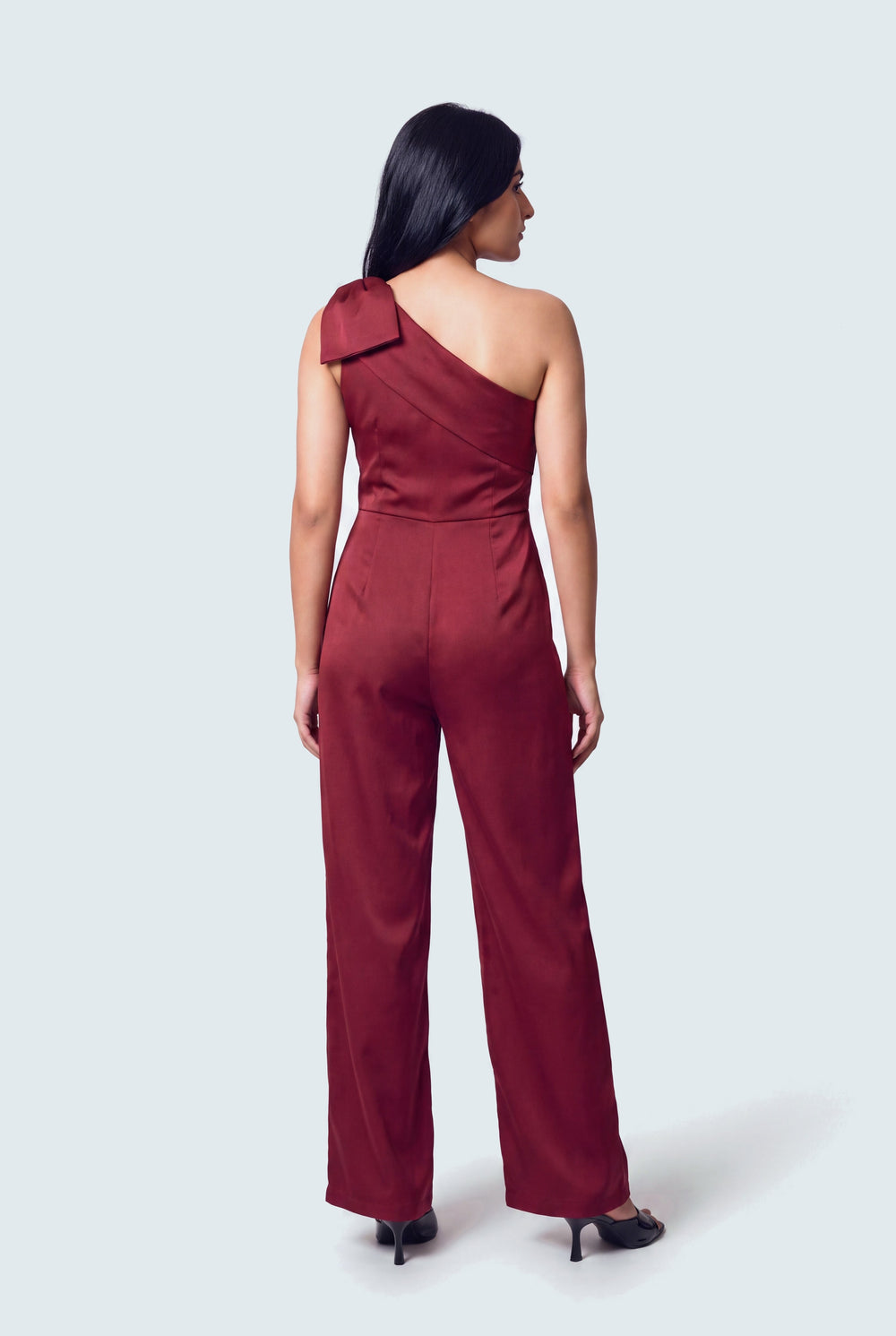 Wine Red Off Shoulder Wide Leg Jumpsuit - Hustle N Holla