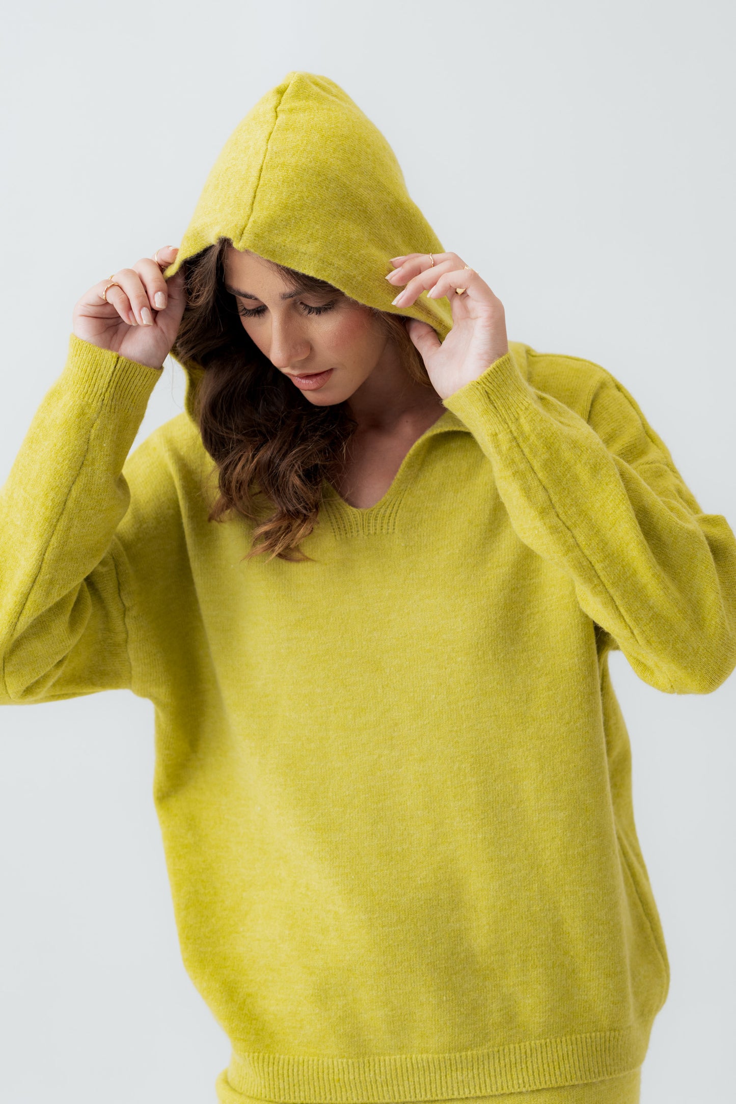 Lime Hooded Pullover Sweater - Hustle N Holla