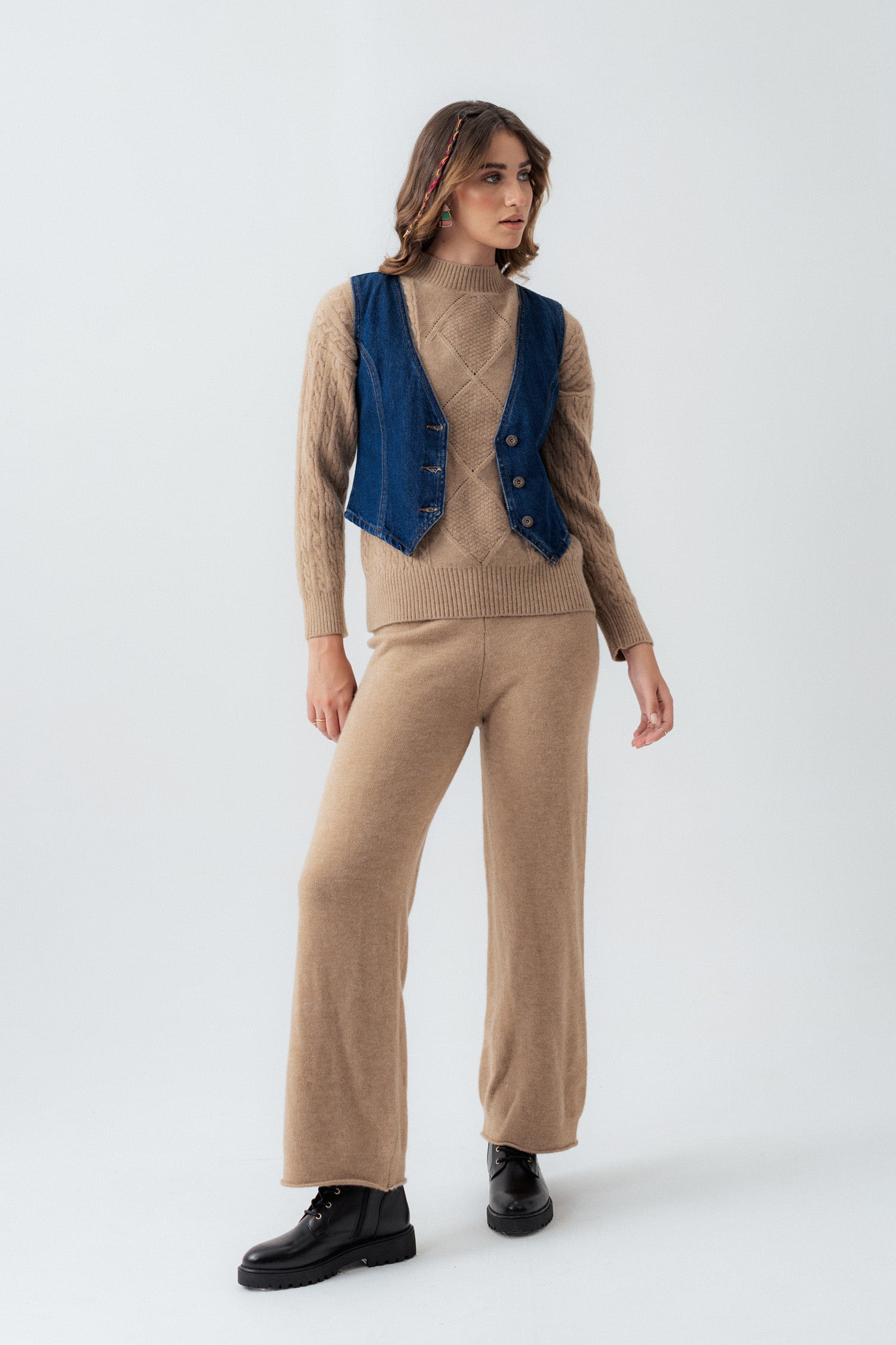 Fawn Straight Fit Trousers - Hustle N Holla