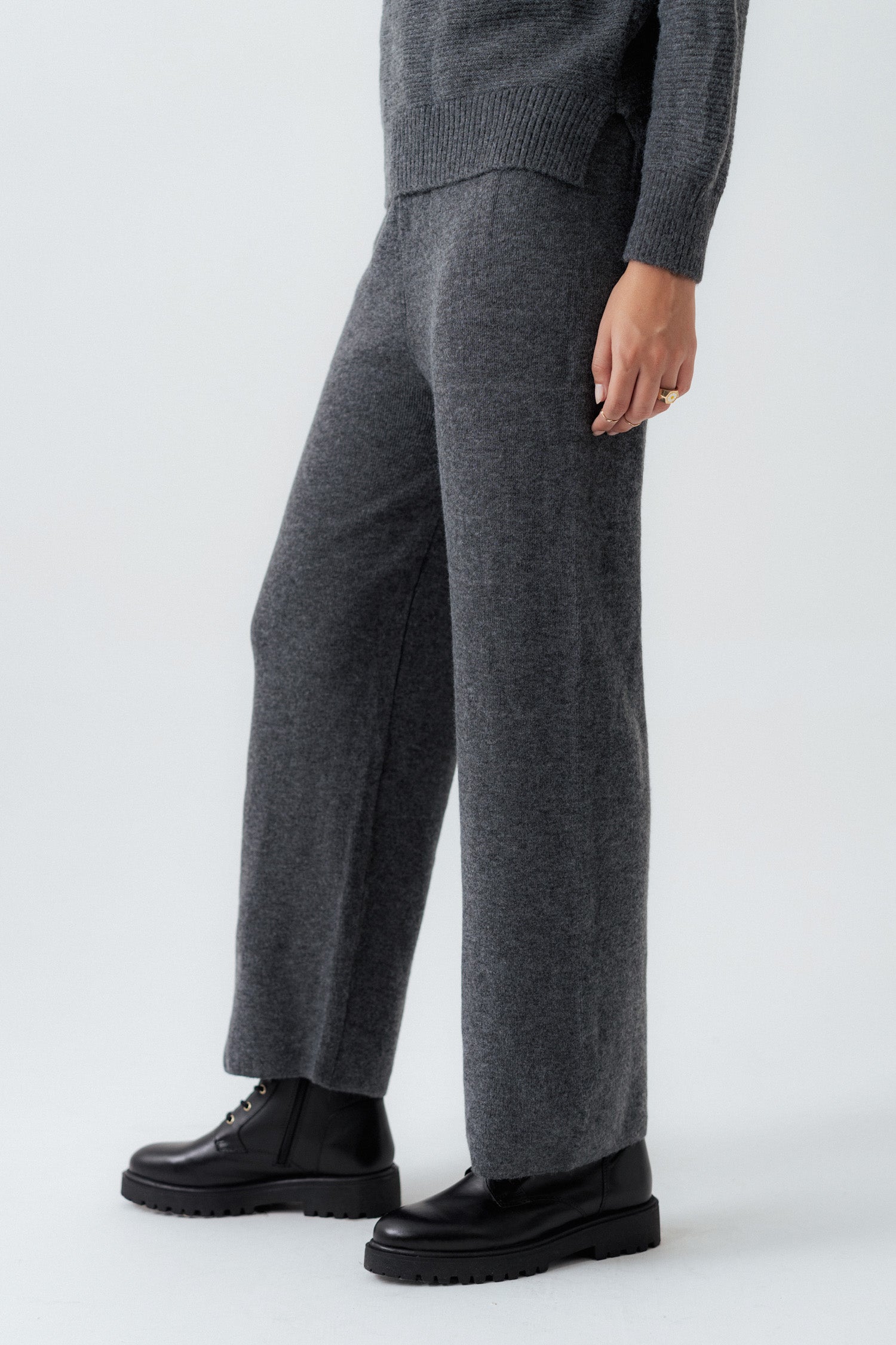 Grey Straight Fit Trouser - Hustle N Holla