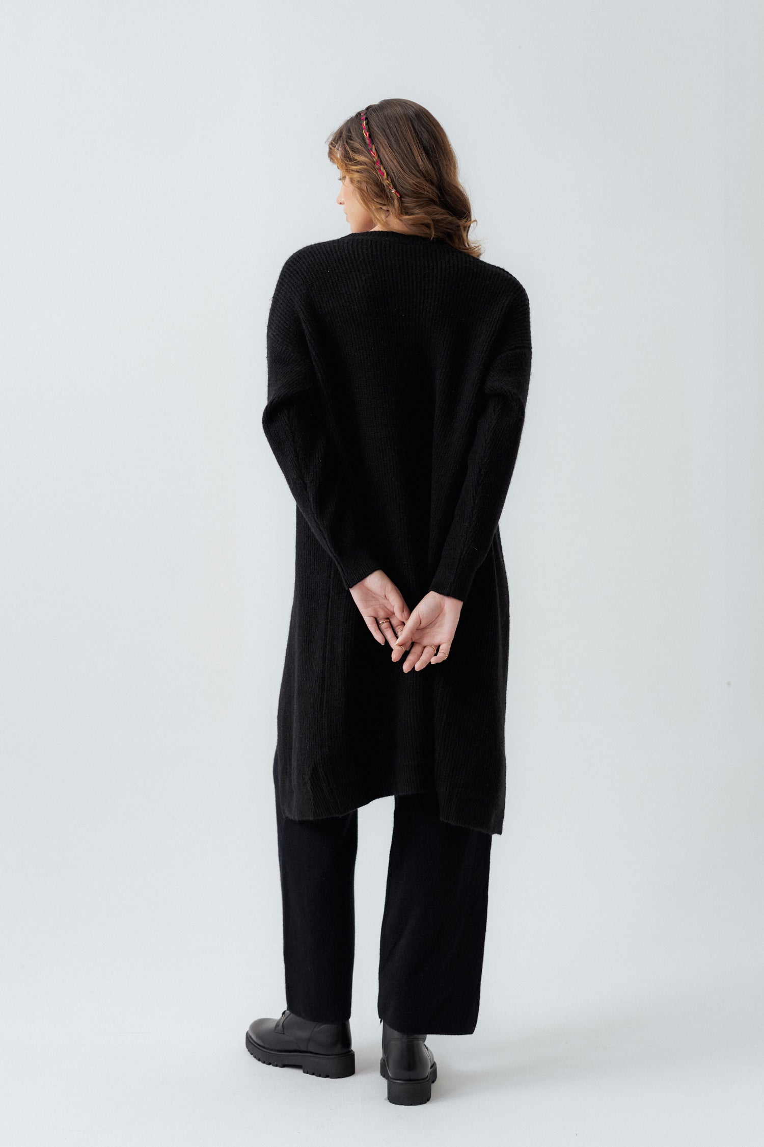 Black Long Cardigan - Hustle N Holla