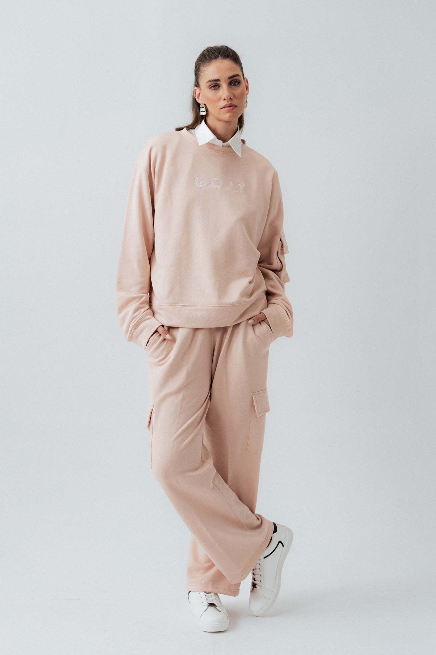 Peach Oversized Fit Sweatshirt - Hustle N Holla