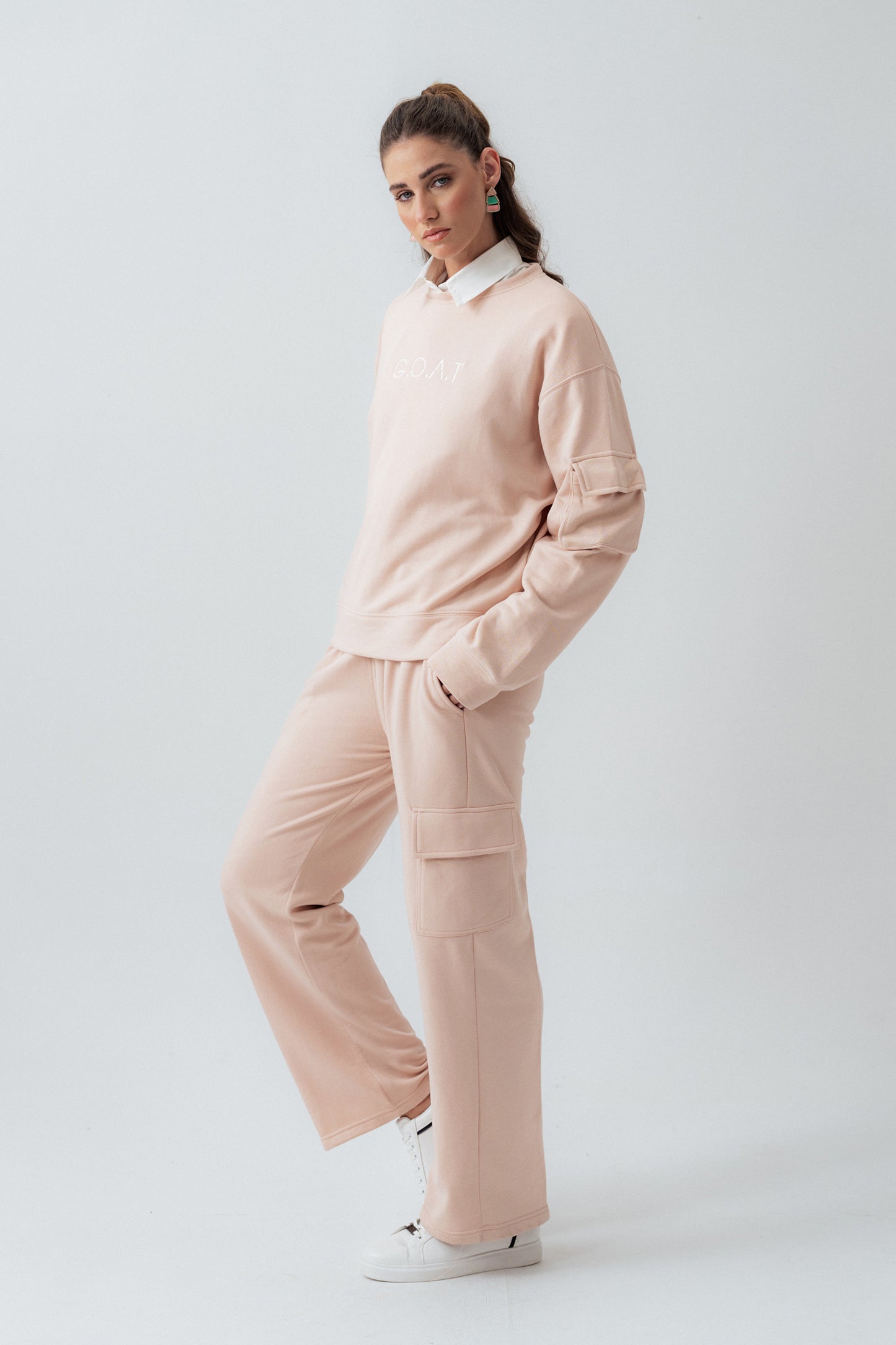 Peach Straight Fit Sweatpants - Hustle N Holla