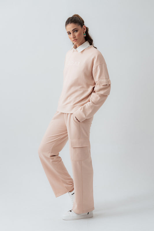 Peach Straight Fit Sweatpants - Hustle N Holla