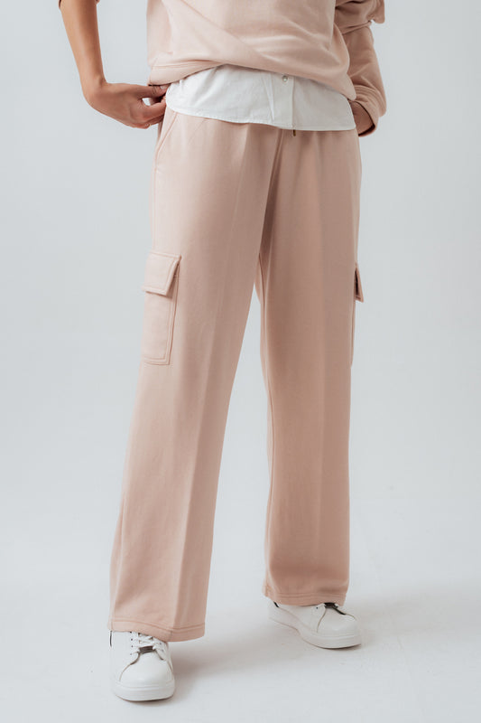 Peach Straight Fit Sweatpants - Hustle N Holla