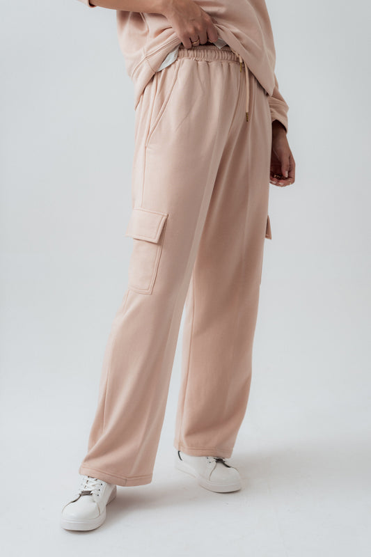 Peach Straight Fit Sweatpants - Hustle N Holla