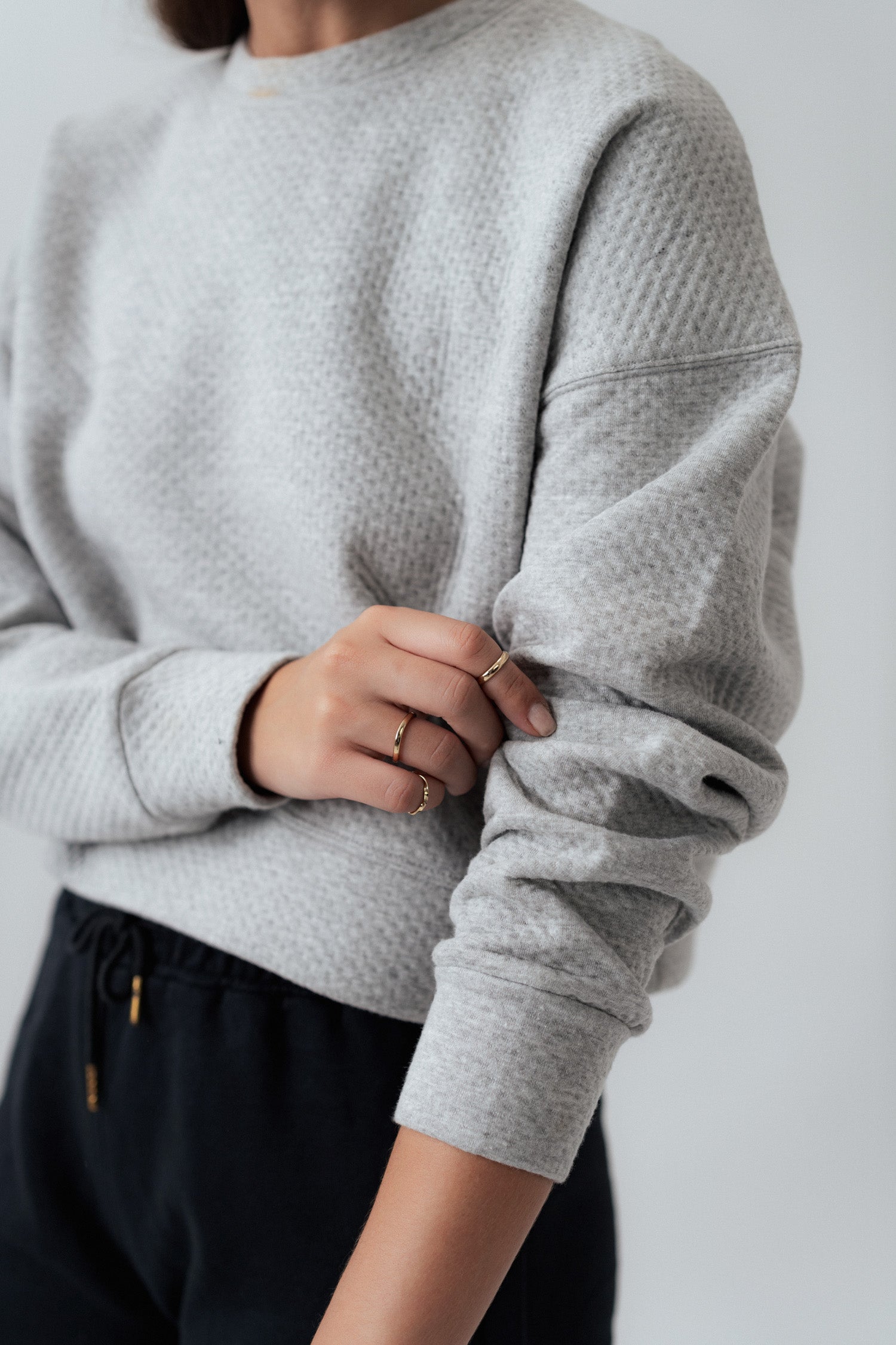 Light Grey Oversized Cropped Sweatshirt - Hustle N Holla