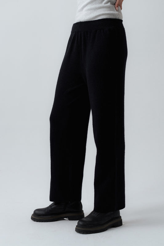 Black Straight Fit Trouser - Hustle N Holla