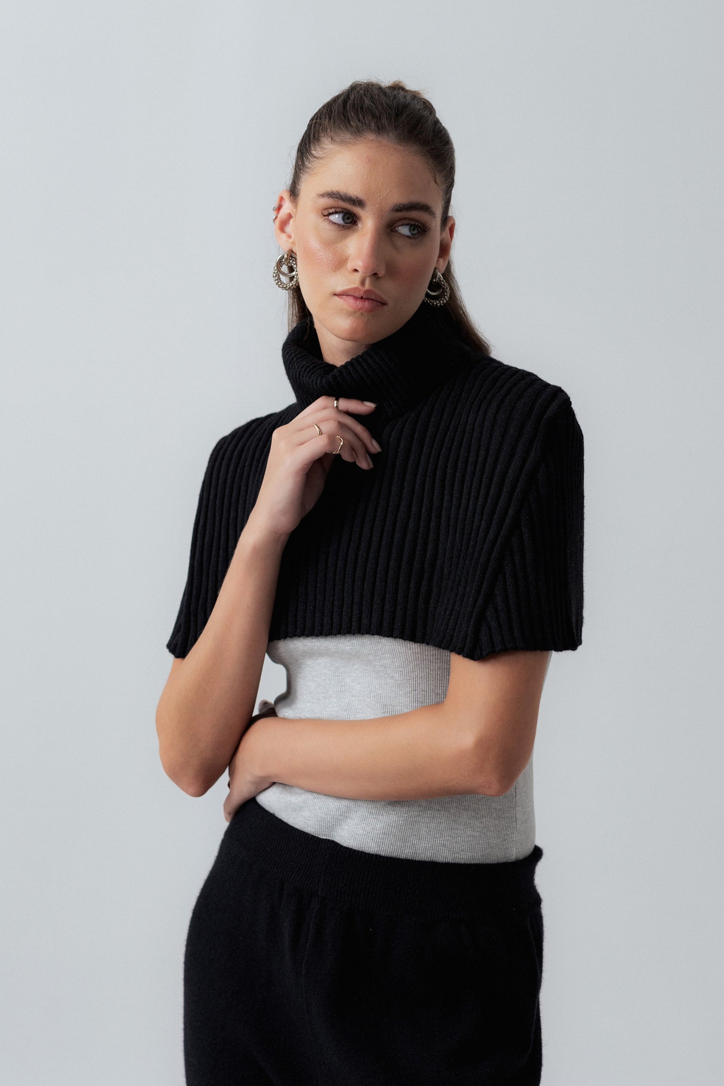 Black Turtleneck Cropped Sweater - Hustle N Holla