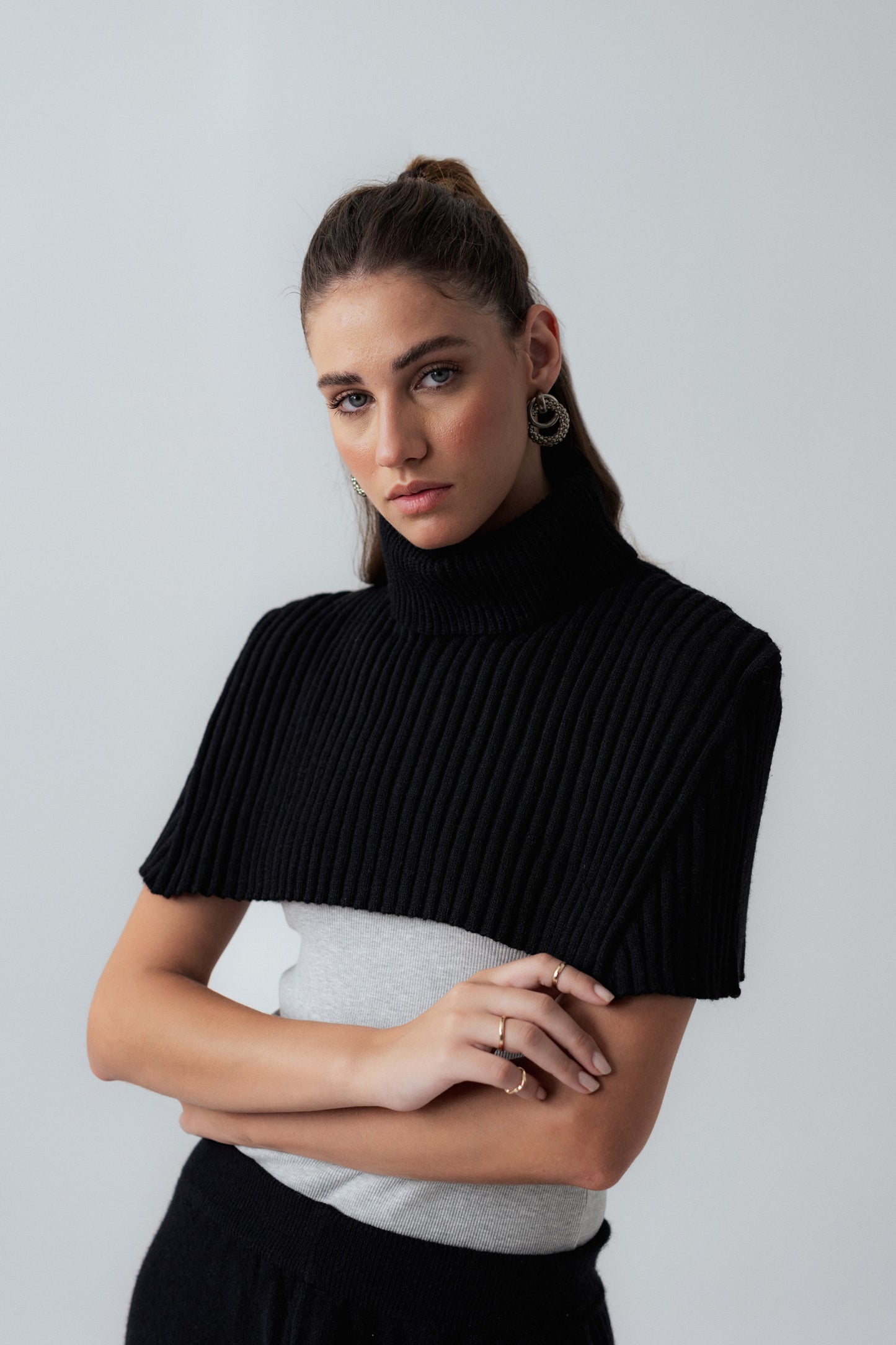 Black Turtleneck Cropped Sweater - Hustle N Holla