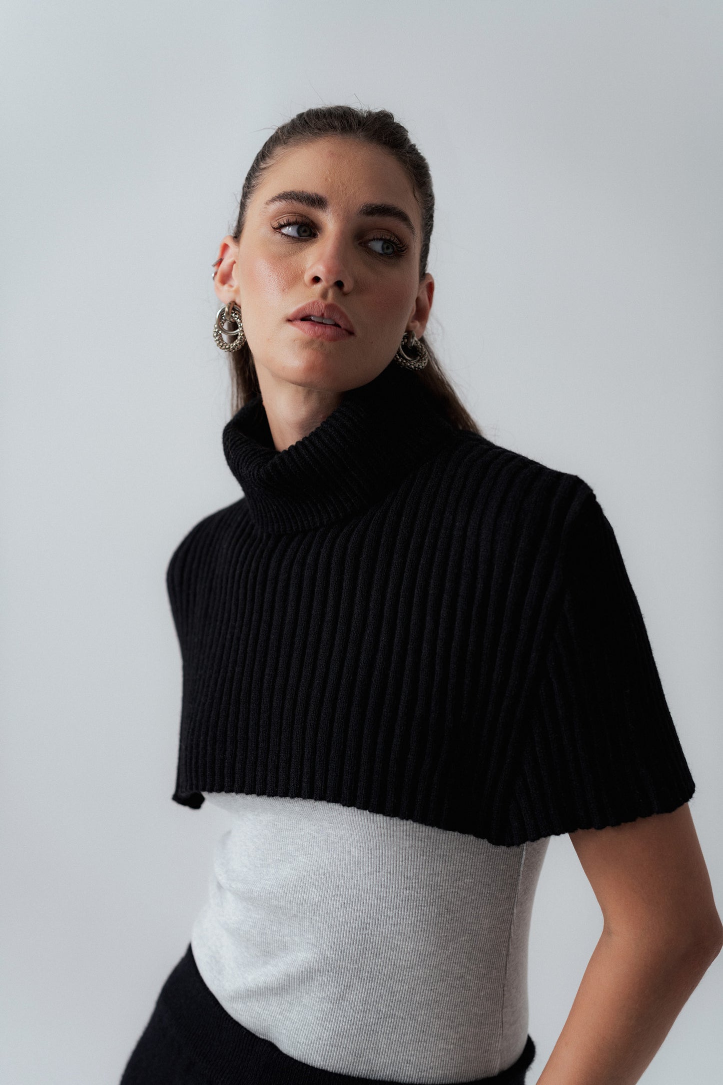 Black Turtleneck Cropped Sweater - Hustle N Holla