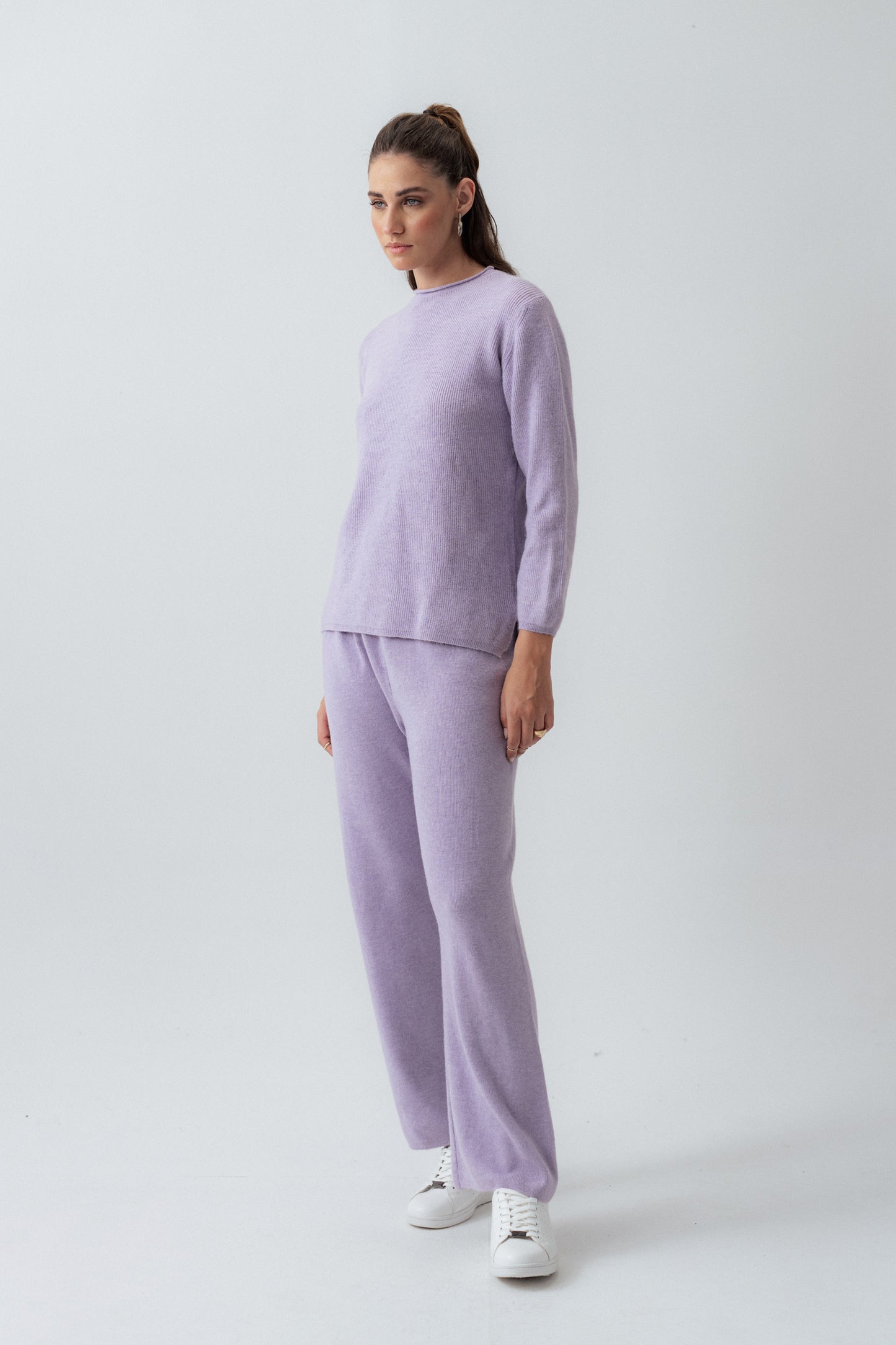 Relaxed Fit Lilac Wool Sweater - Hustle N Holla