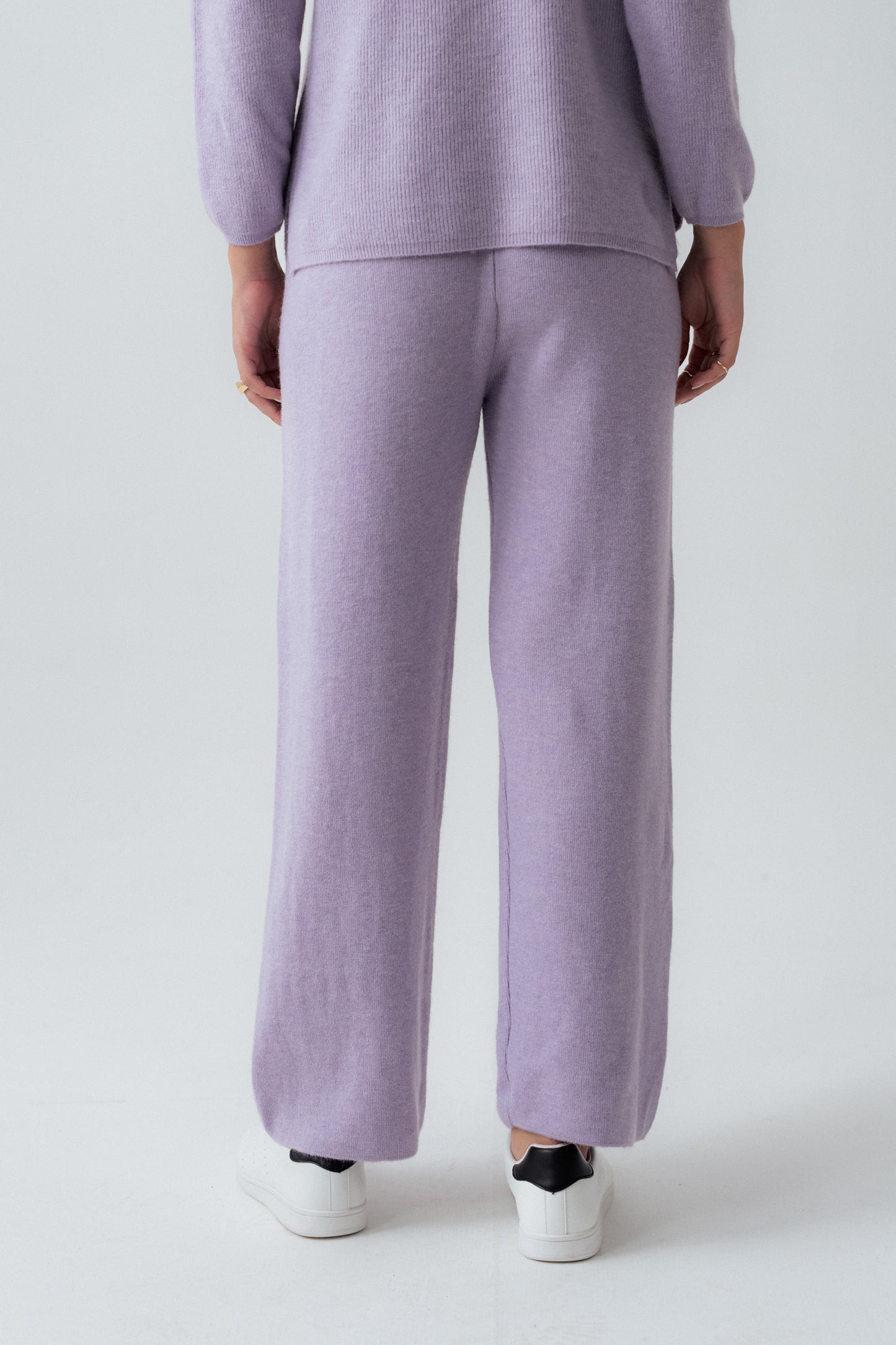 Relaxed Fit Lilac Wool Women Trousers - Hustle N Holla