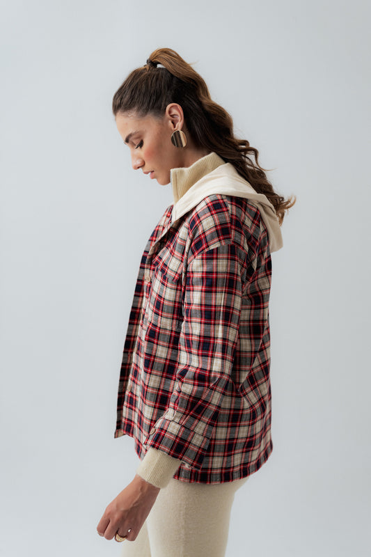 Multi-Colored Oversized Fit Flannel Shirt - Hustle N Holla