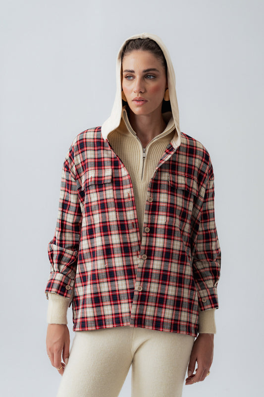 Multi-Colored Oversized Fit Flannel Shirt - Hustle N Holla