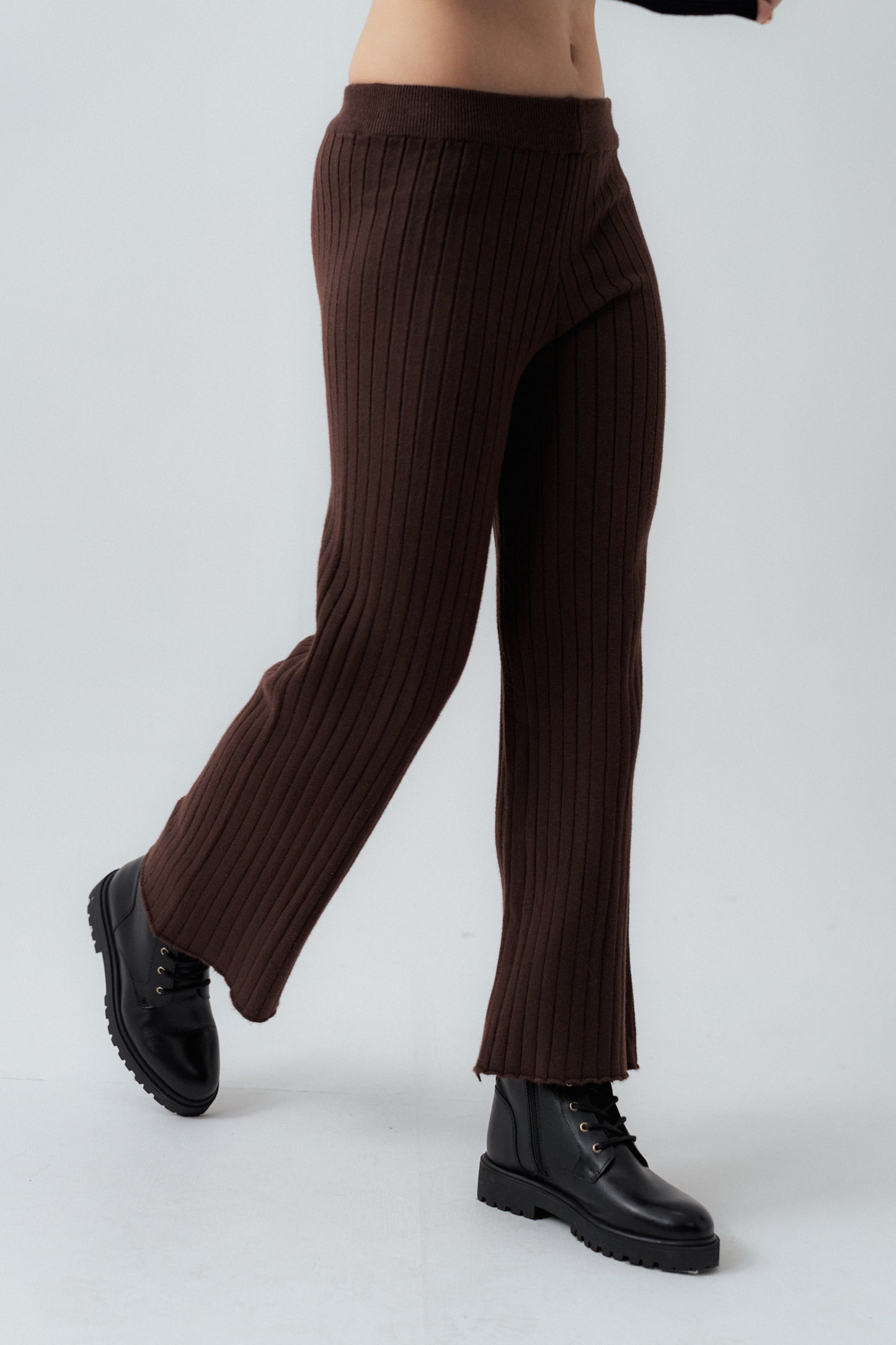 Brown Straight Fit Trousers - Hustle N Holla