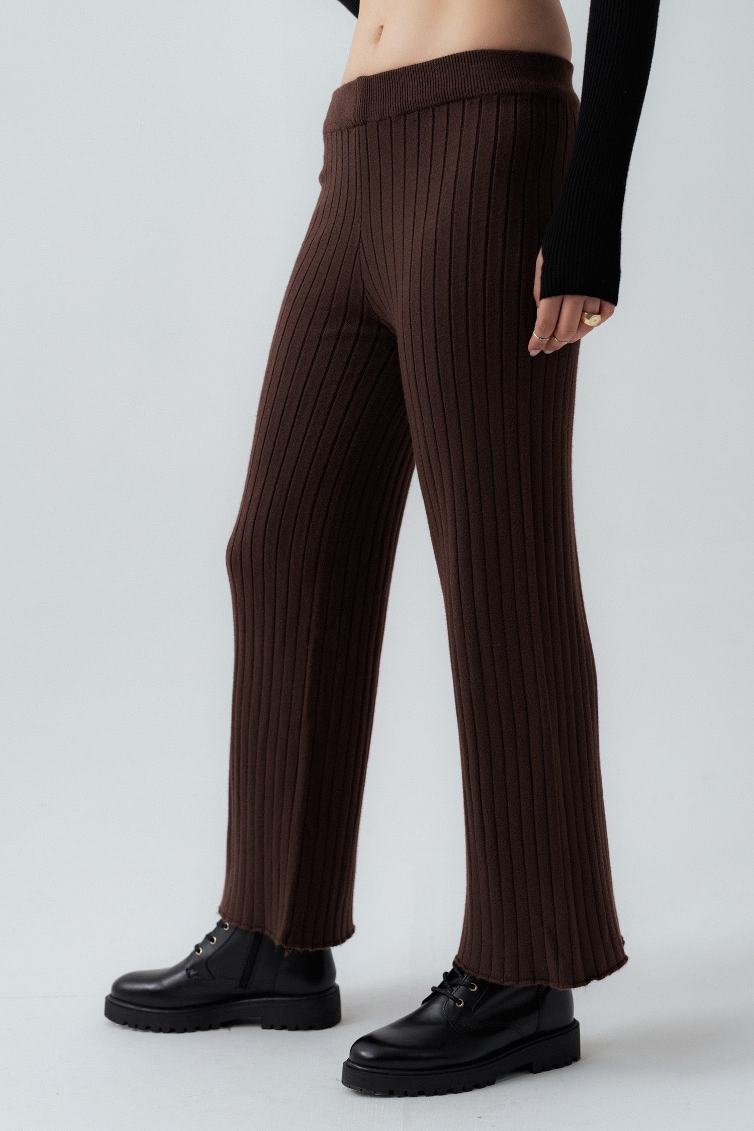 Brown Straight Fit Trousers - Hustle N Holla