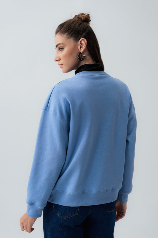 Blue Oversized Sweatshirt - Hustle N Holla