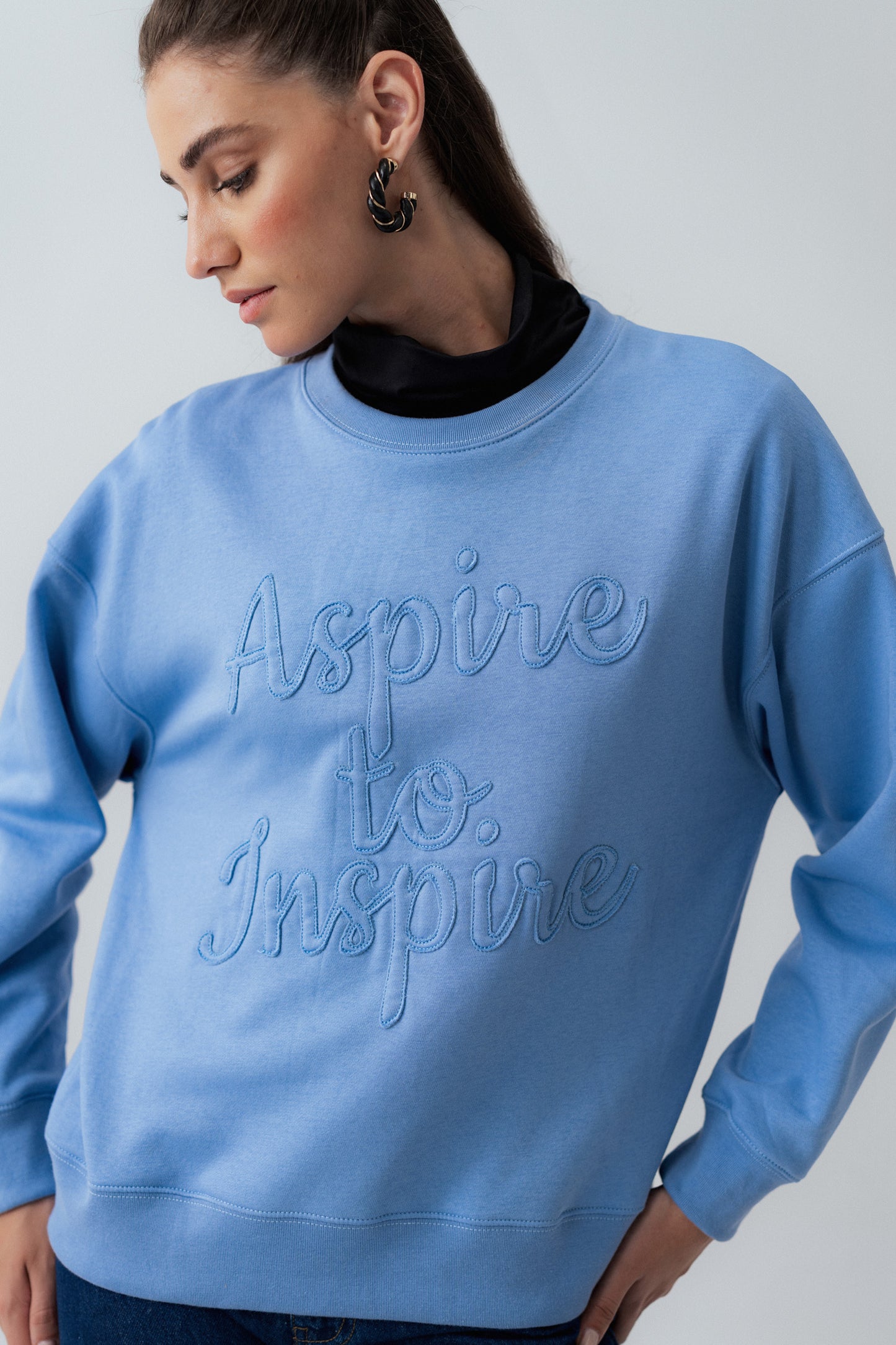 Blue Oversized Sweatshirt - Hustle N Holla