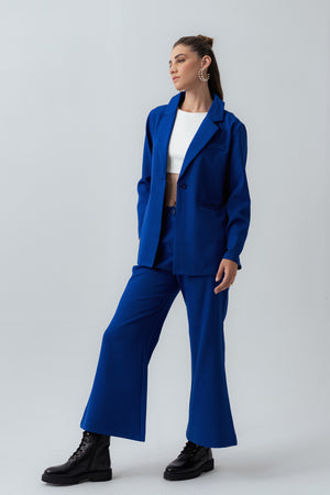 Electric Blue Relaxed Fit Tailored Blazer - Hustle N Holla