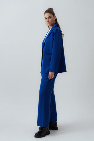 Electric Blue Relaxed Fit Tailored Blazer - Hustle N Holla