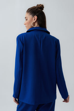 Electric Blue Relaxed Fit Tailored Blazer - Hustle N Holla