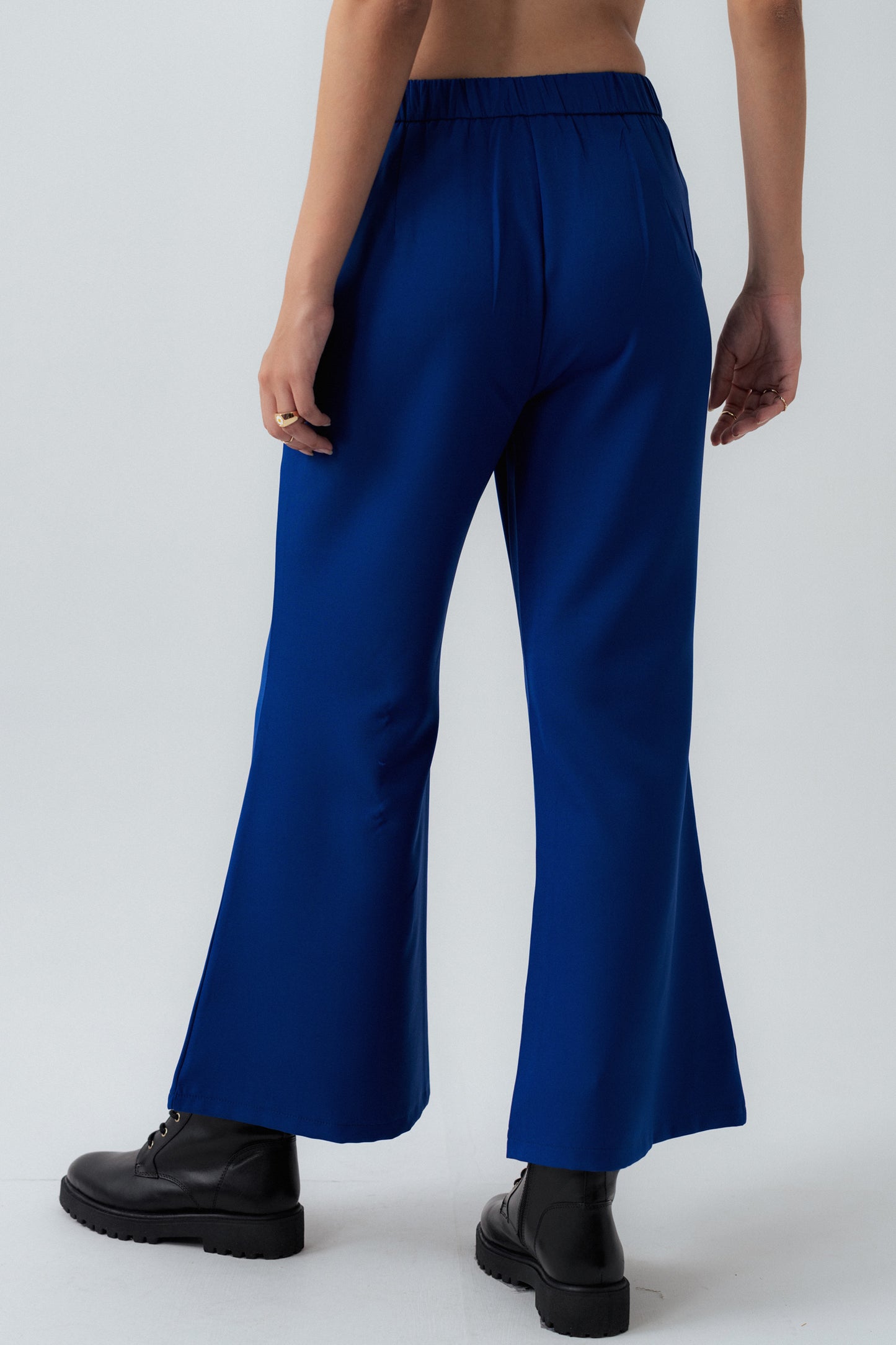 ELECTRIC BLUE FLARED FIT TAILORED PANTS - Hustle N Holla