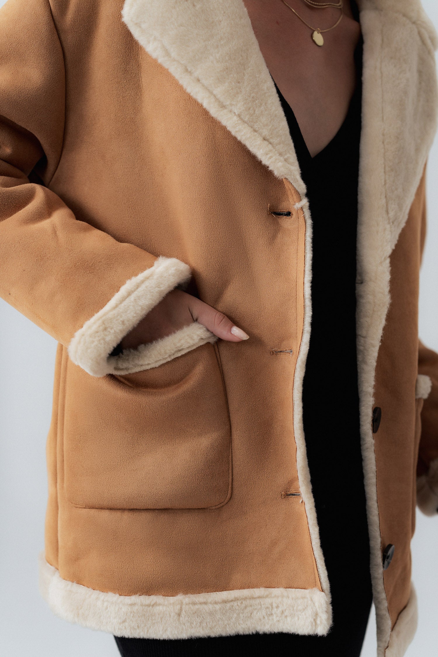 Brown Lapel Collar Coat - Hustle N Holla