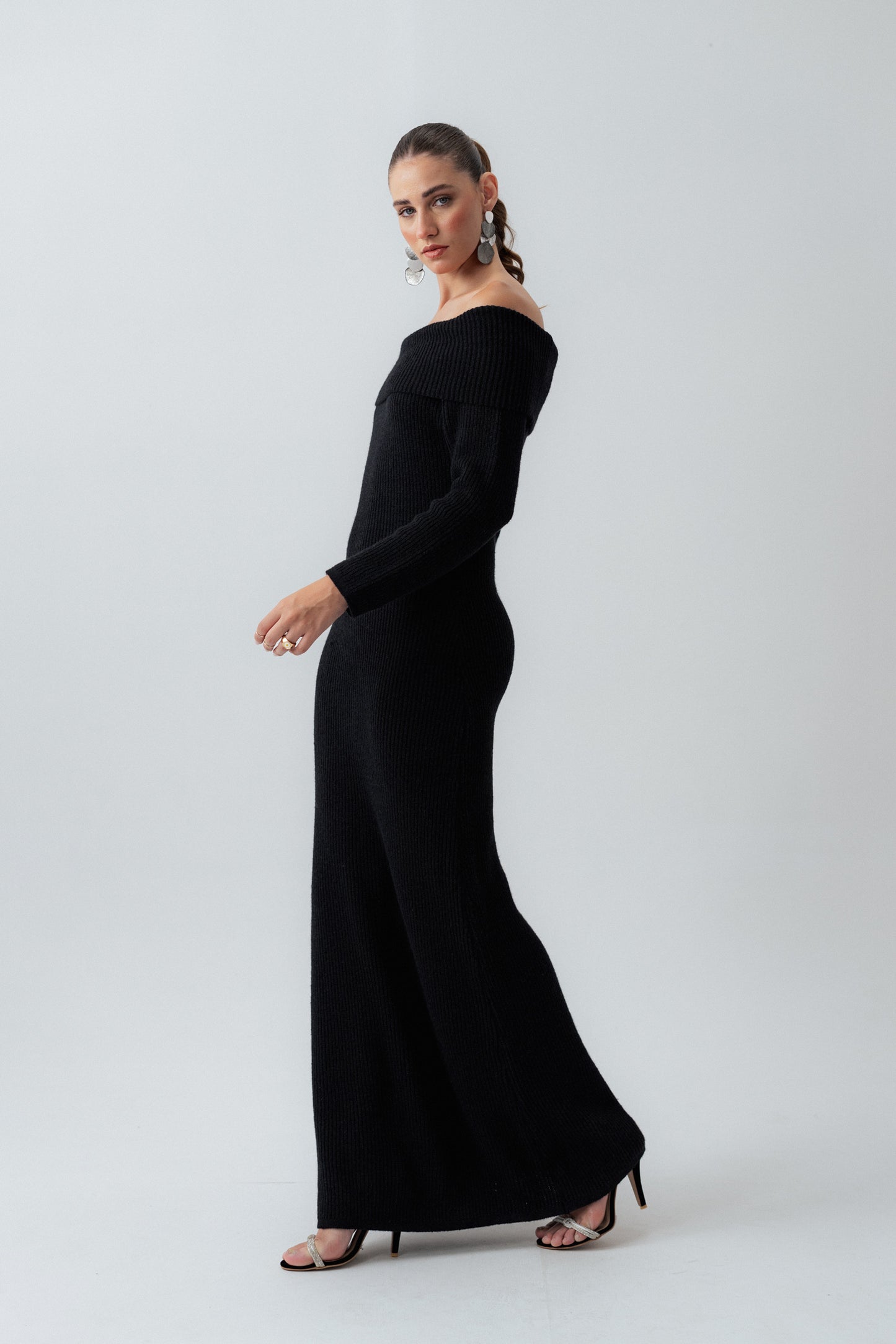 Black Knitted Maxi Dress - Hustle N Holla