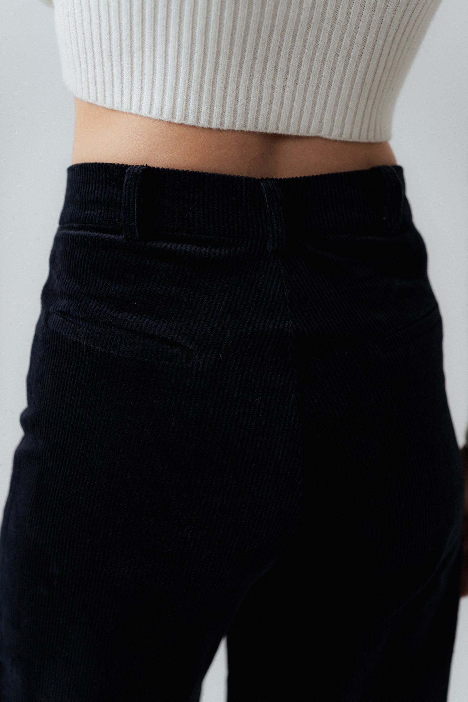 Dull Navy Corduroy Wide Leg Pants - Hustle N Holla