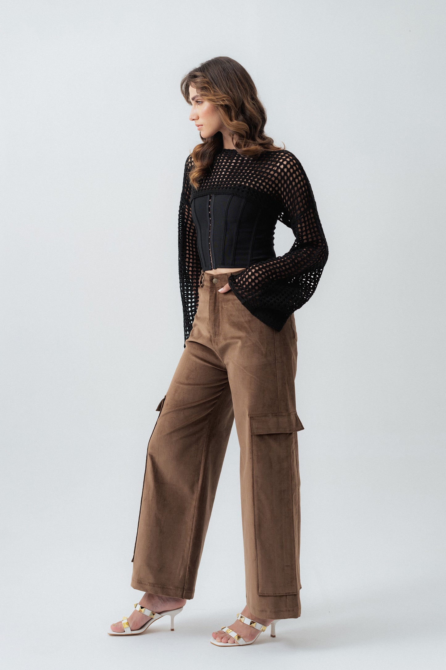 Brown Corduroy Wide Leg Pants - Hustle N Holla