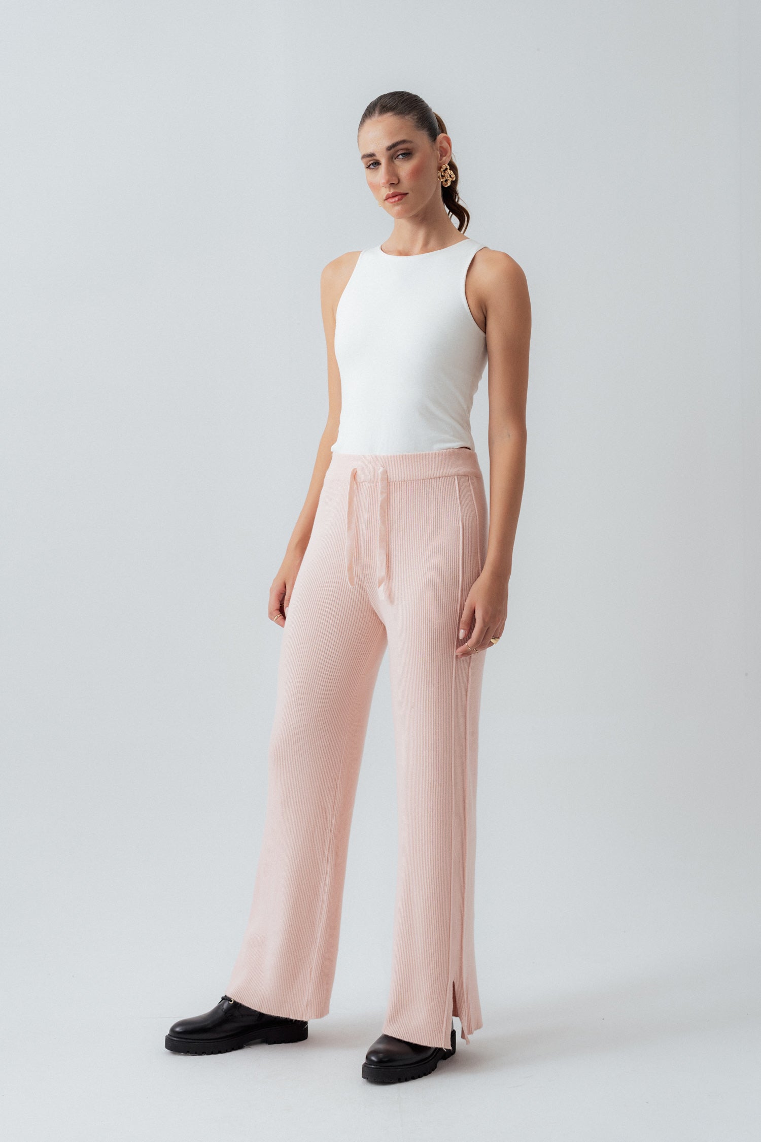 Pink Straight Fit Trousers - Hustle N Holla