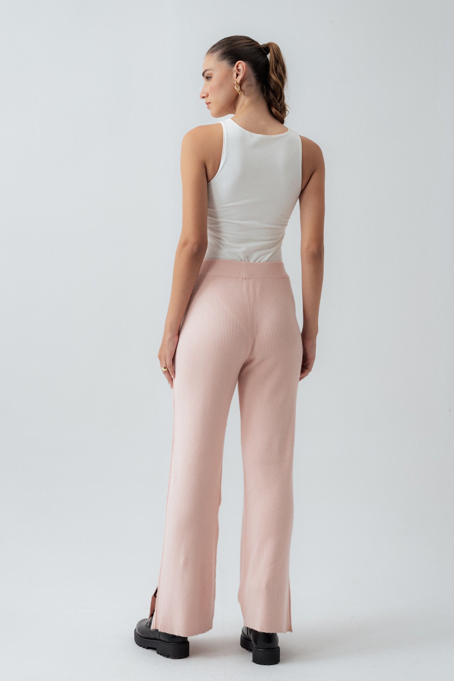 Pink Straight Fit Trousers - Hustle N Holla