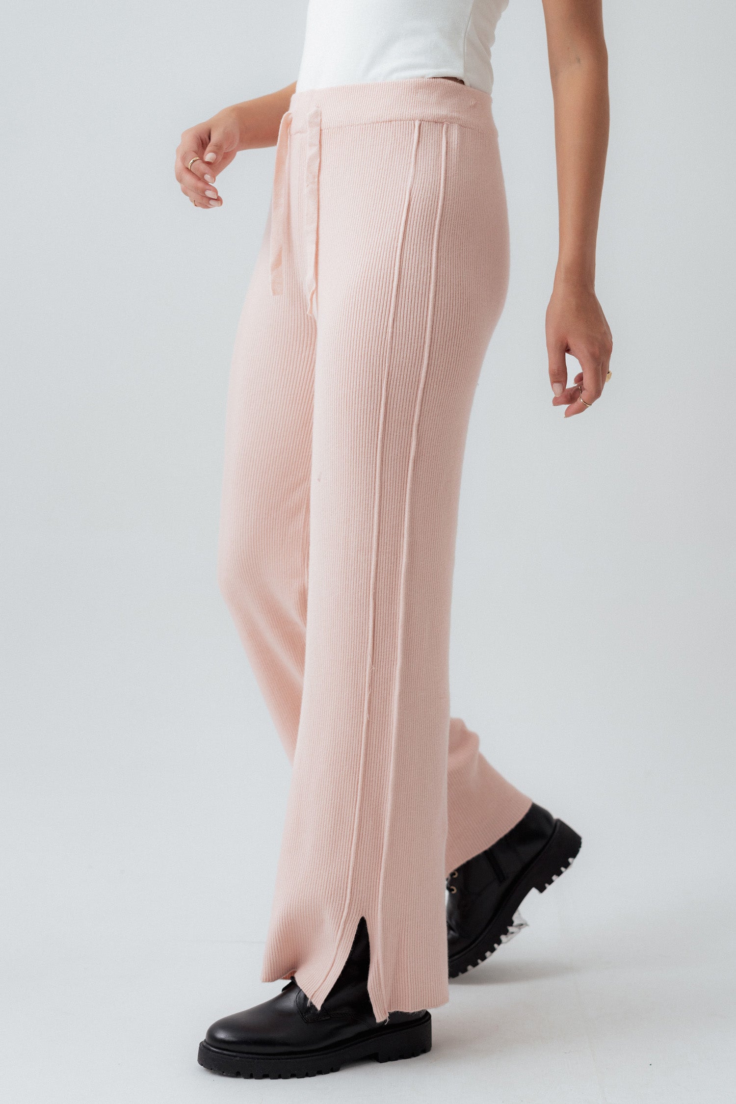 Pink Straight Fit Trousers