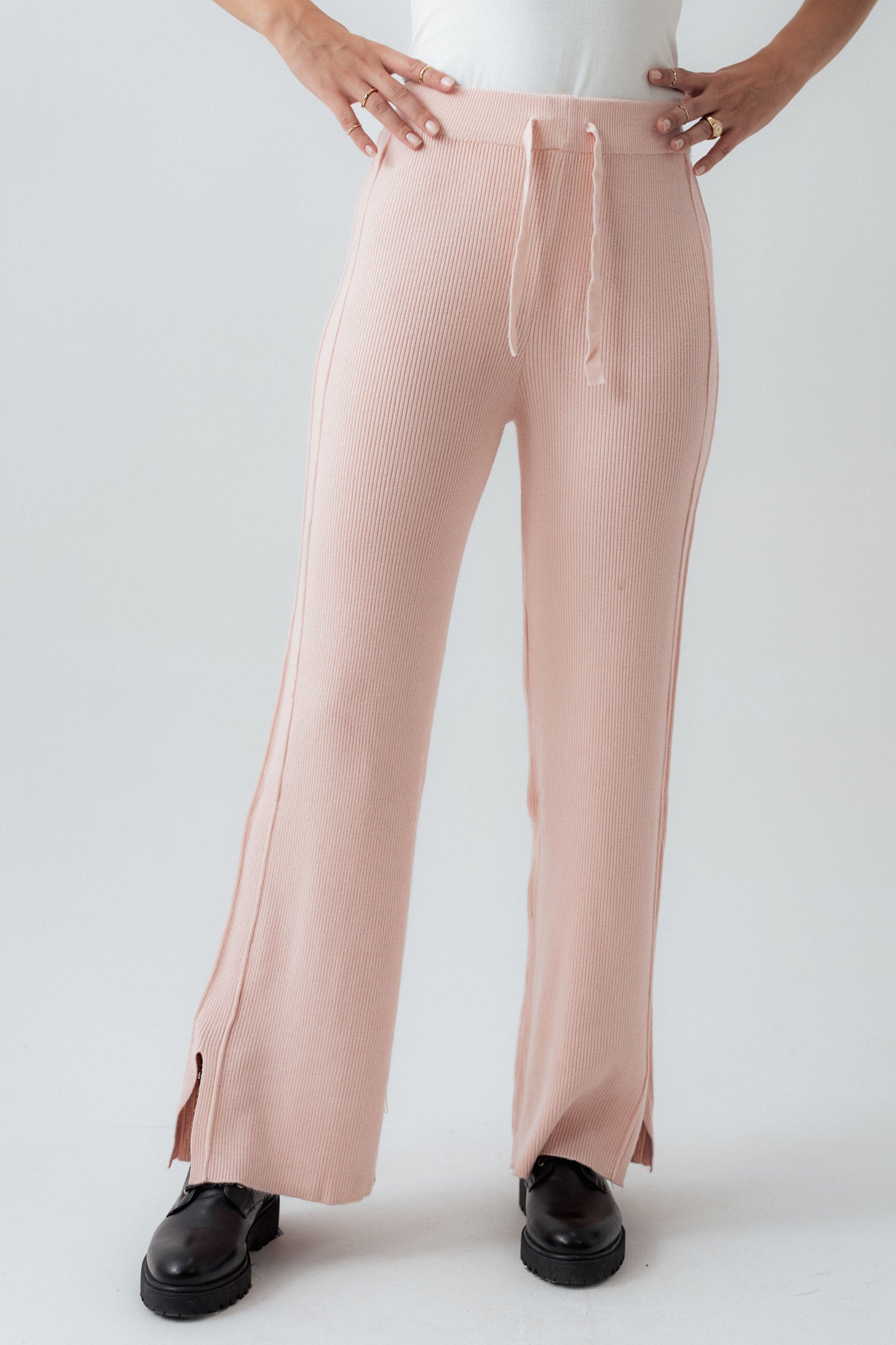 Pink Straigh Fit Trousers - Hustle N Holla