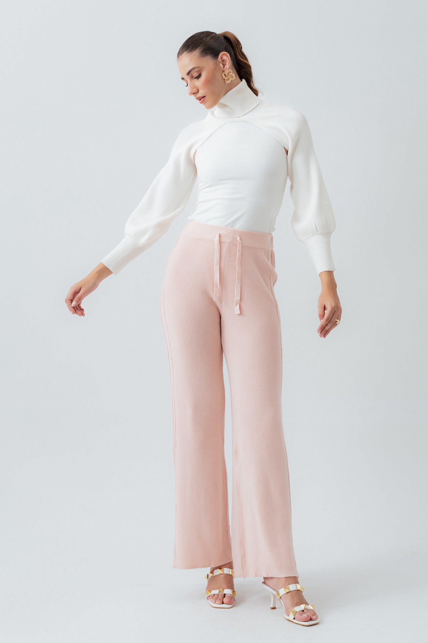 OFF White Puff Sleeves Sweater - Hustle N Holla