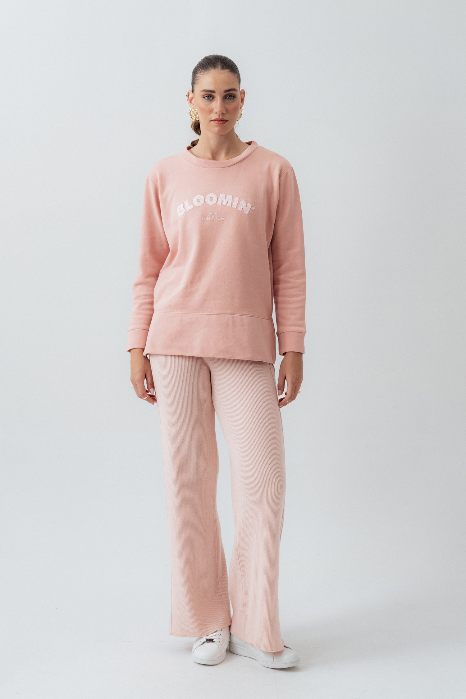 Pink Oversized Sweatshirt - Hustle N Holla