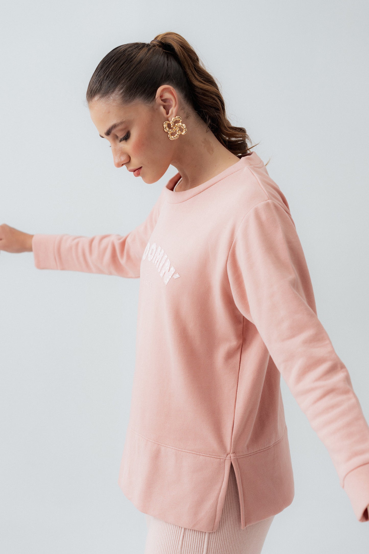 Pink Oversized Sweatshirt - Hustle N Holla