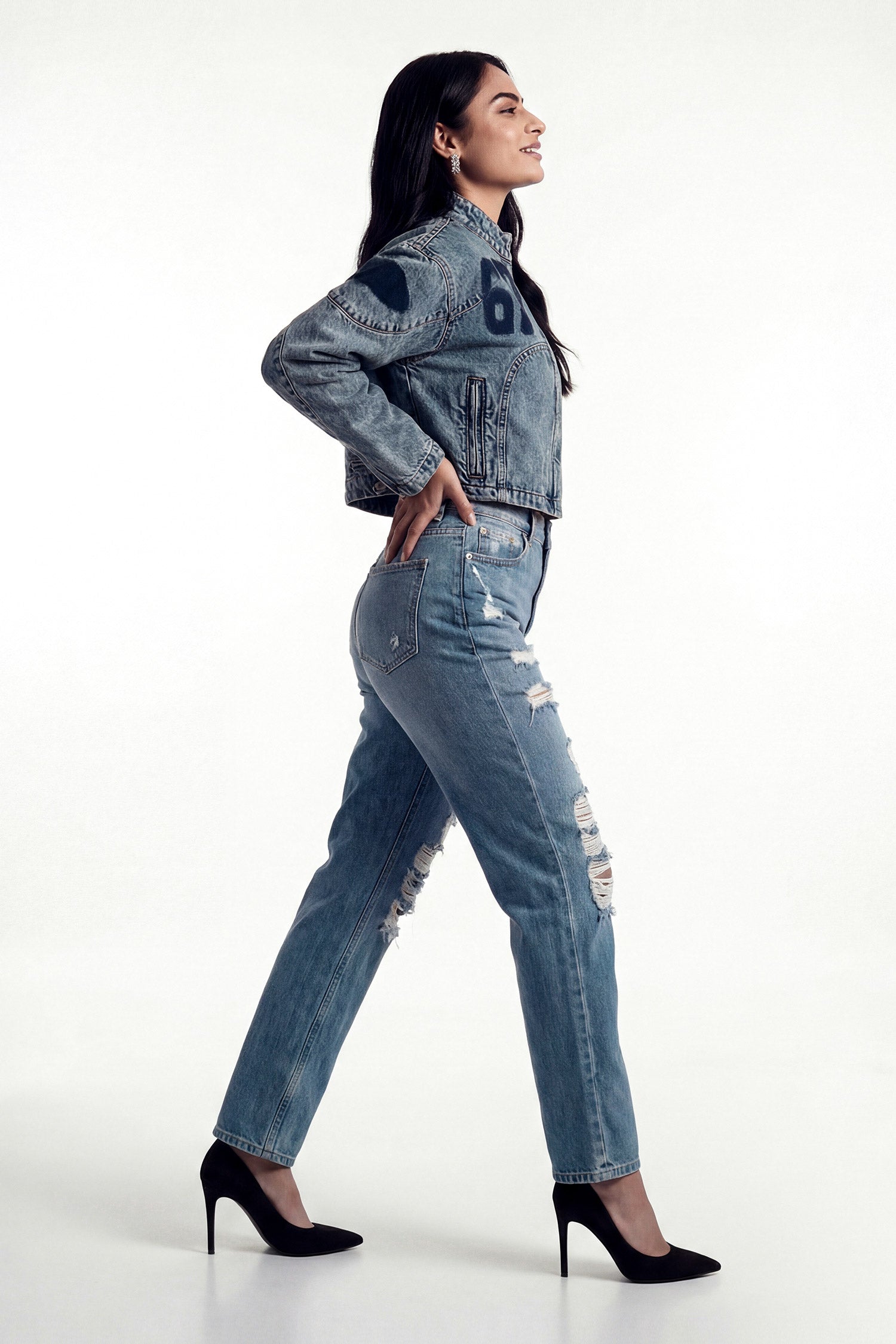 Blue Light Washed 67 Oversized Jacket - Hustle N Holla