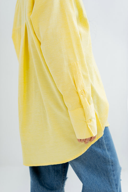 Yellow oversized shirt