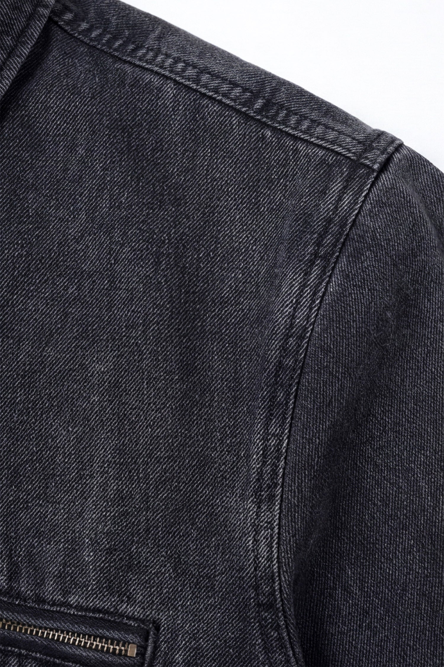 Grey Mid Wash Relaxed Fit Denim Jacket - Hustle N Holla