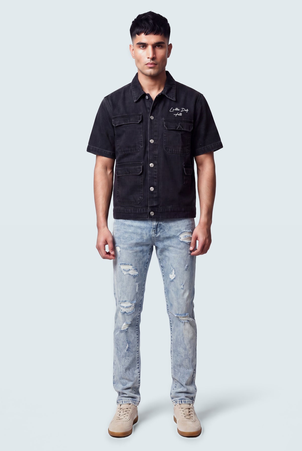 Acid Blue Denim Jeans - Hustle N Holla