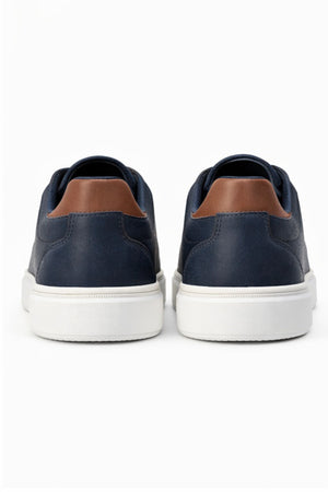 Navy Suede Low Top Trainers - Hustle N Holla