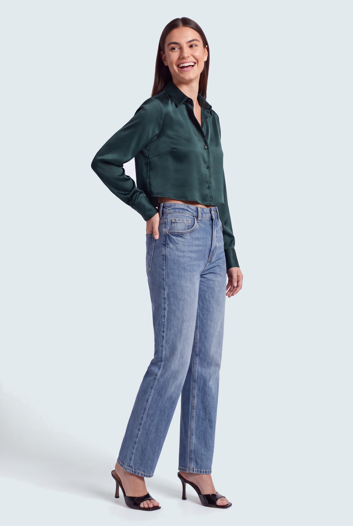 Basic Vintage Wash Straight Fit Jeans - Hustle N Holla