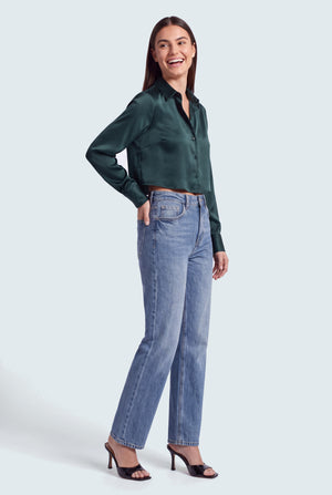 Basic Vintage Wash Straight Fit Jeans - Hustle N Holla
