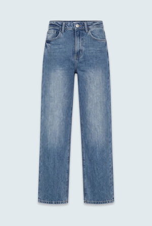 Basic Vintage Wash Straight Fit Jeans - Hustle N Holla