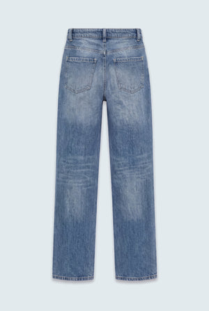 Basic Vintage Wash Straight Fit Jeans - Hustle N Holla