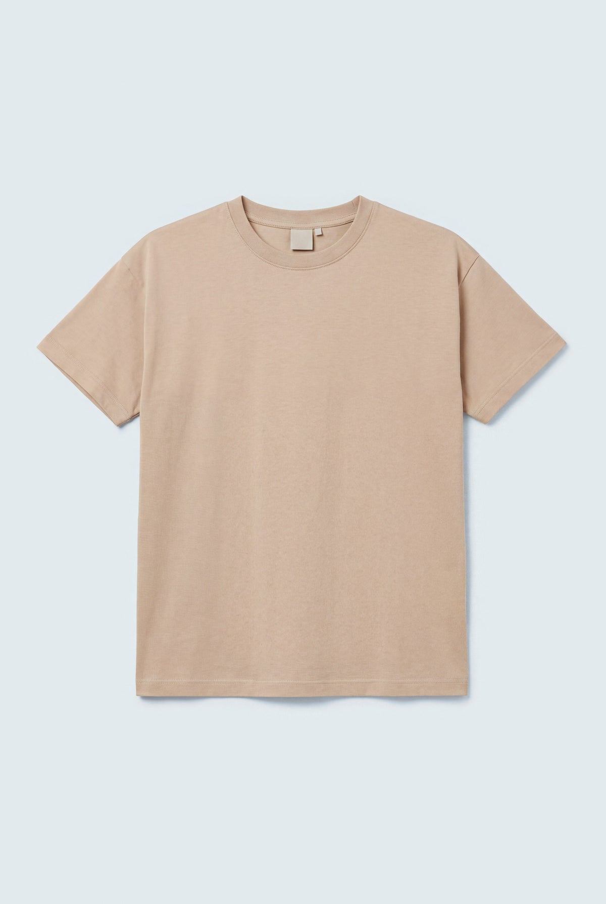 Beige Boxy Fit Basic T-Shirt - Hustle N Holla