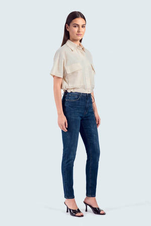 Beige Canvas Crop Top - Hustle N Holla