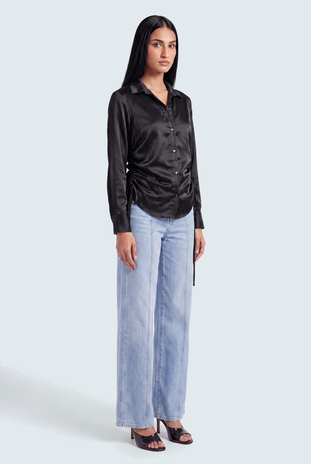 Black Button Down Regular Fit Shirt - Hustle N Holla